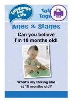 Ages and Stages 1'm 18 Months Old