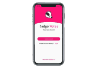 Badger notes on a mobile