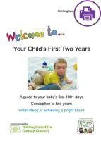 Front cover of Welcome to your child's first two years booklet