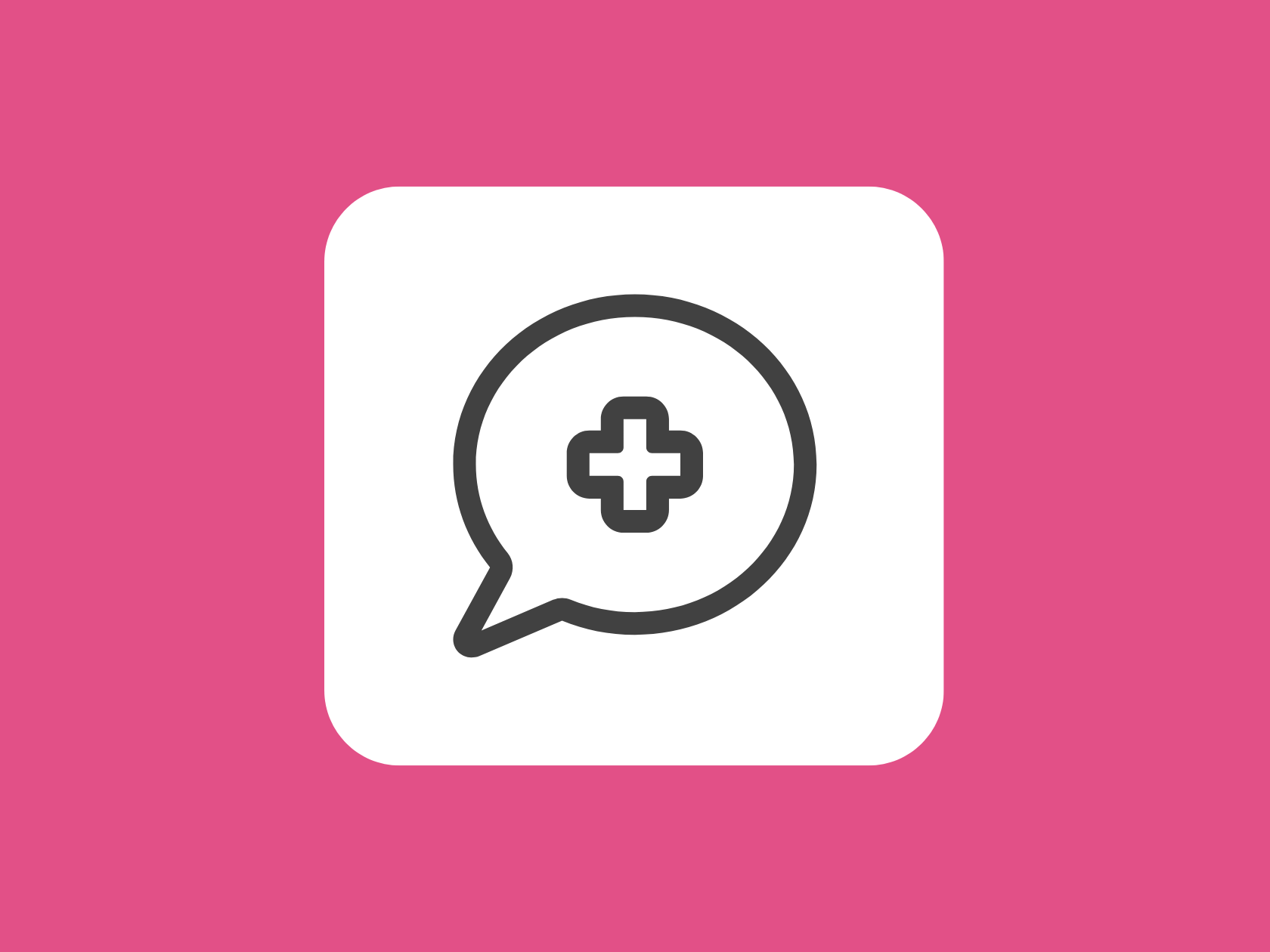Medical cross in a speech bubble