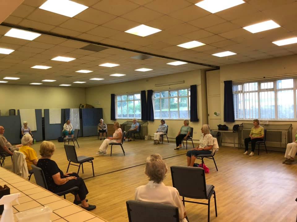 Photo of our exercise sessions in the Hall