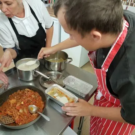 service users enjoying their independent living cooking class