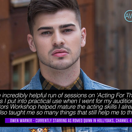 Owen Warner, Actors Workshop Member - Hollyoaks Actor