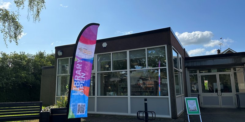 Exterior of Blidworth library. Showing f