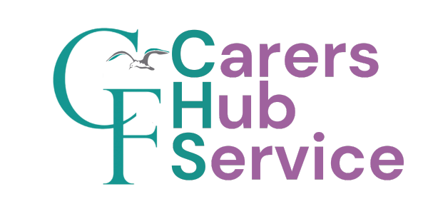 CFHS Carers Hub Service logo with stylized letters and a bird graphic.