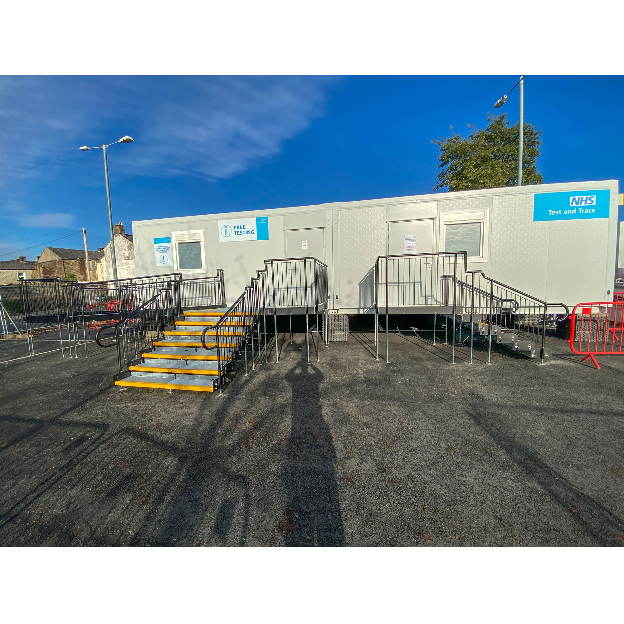 ramp to a modular building