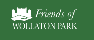 Logo: Wollaton Hall building being held by a hand, with text Friends of Wollaton Park
