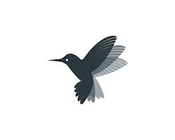 Linwood House Logo: Black stylised profile of a hummingbird facing to the left.