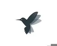 Linwood House Logo: Black stylised profile of a hummingbird facing to the left.