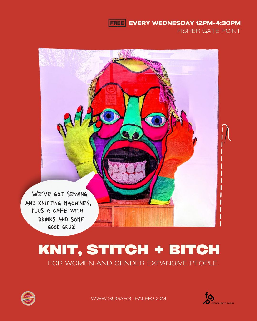 Knit, Stitch  + Bitch poster