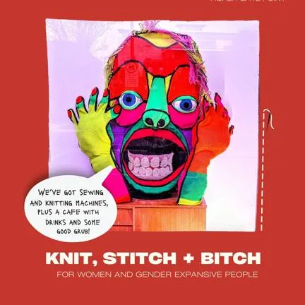 Knit, Stitch + Bitch poster