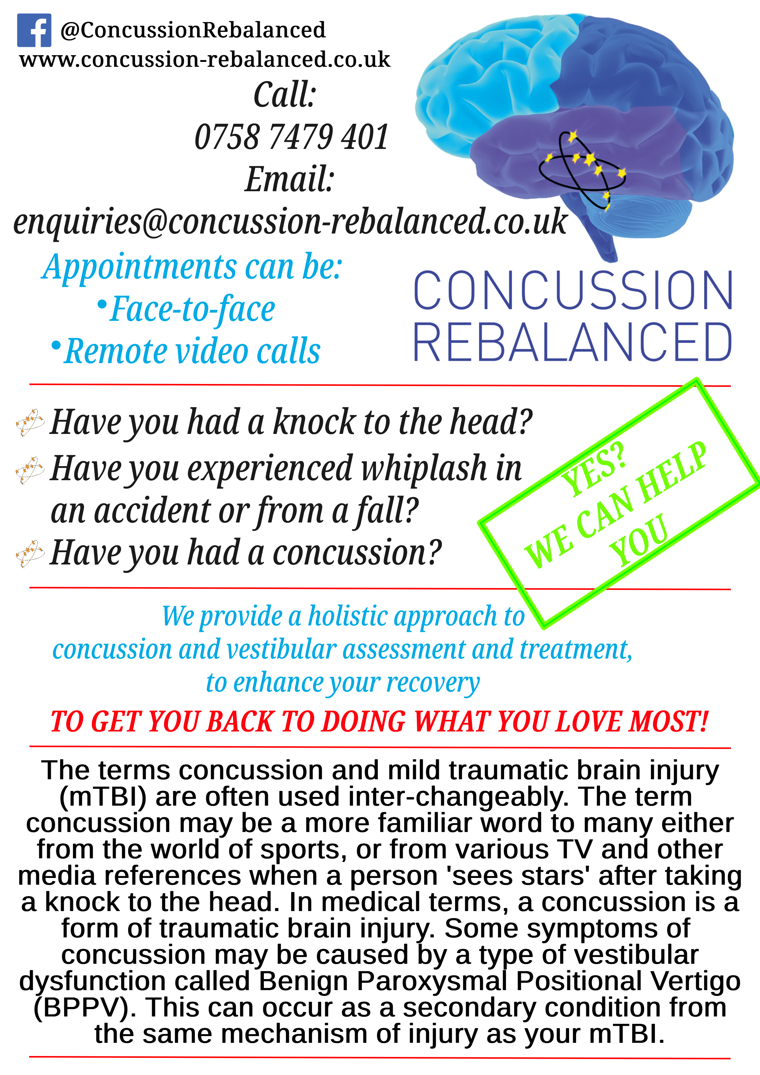 Concussion Rebalanced Leaflet