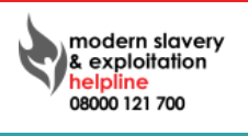 Modern Slavery and Exploitation Helpline Logo