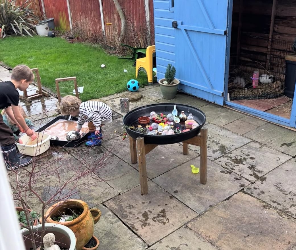 Messy fun in the garden