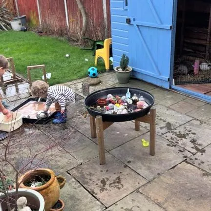 Messy fun in the garden