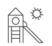 Line drawing of play ground climbing frame