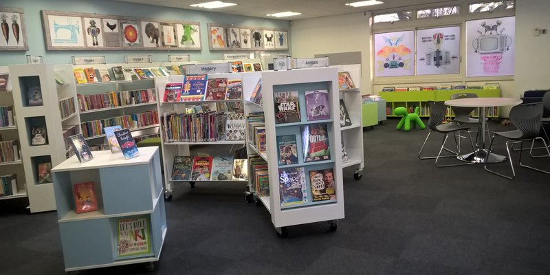 Interior shot of Ruddington Library