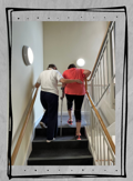 Practicing the stairs post op