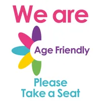 We are Age Friendly Please Take a Seat Logo
