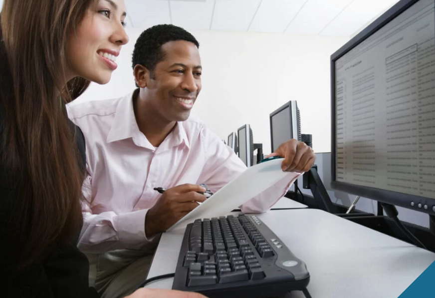 People sitting at computer