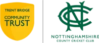 Trent Bridge Community Trust logo next to Nottinghamshire county cricket club logo
